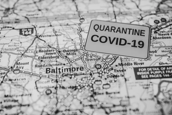 Baltimore Coronavirus Covid Quarantine Background — Stock Photo, Image