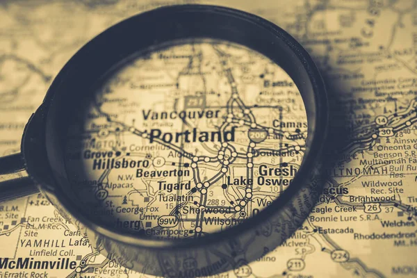 Portland Usa Cestovní Mapa Pozadí — Stock fotografie