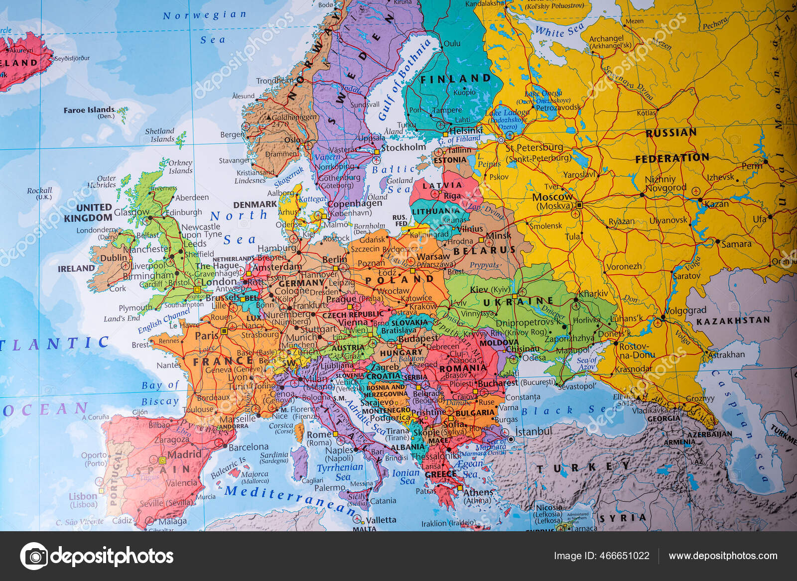 High Detailed Political Map Europe Stock Photo by ©aallm 466651022
