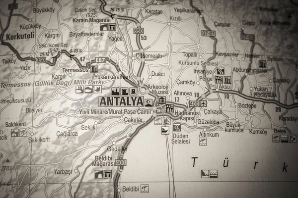 Antalya Sulla Mappa Europa — Foto Stock