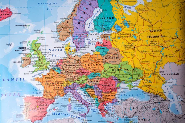 Mapa Político Detallado Europa — Foto de Stock