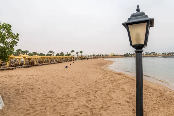 Schöner Strand Einem Badeort — Stockfoto