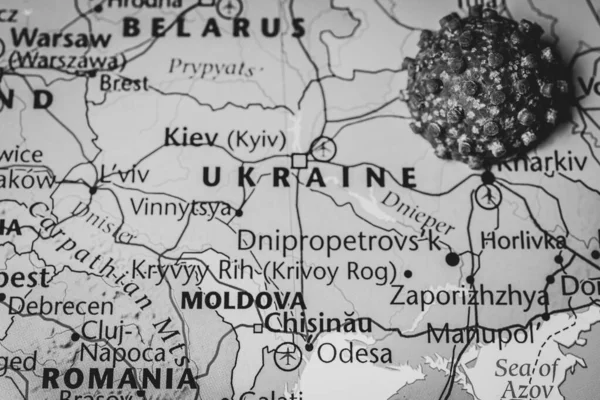 Украина Фоне Коронавируса — стоковое фото