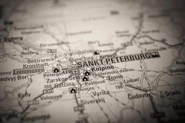 San Petersburgo Mapa Europa — Foto de Stock
