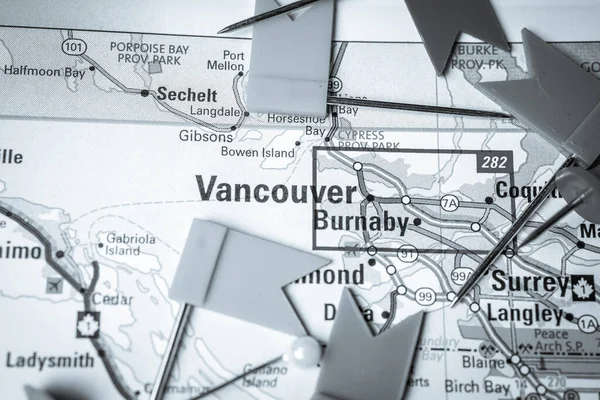 Vancouver Mapie Usa — Zdjęcie stockowe