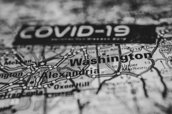 Washington Coronavirus Covid Quarantine Background — Stock Photo, Image