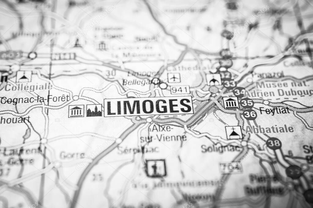Limoges on the Europe map