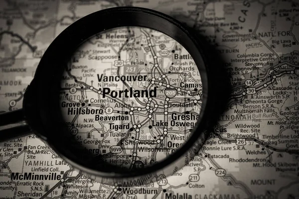Portland Abd Seyahat Haritası Geçmişi — Stok fotoğraf
