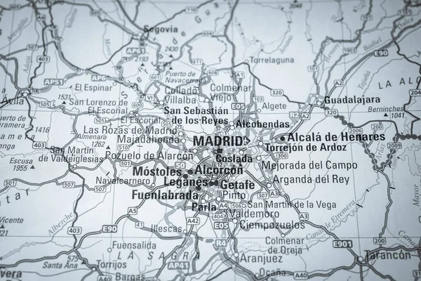 Madrid Europe Map — Stock Photo, Image
