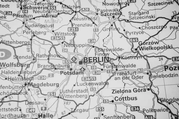 Berlín Mapa Europa — Foto de Stock