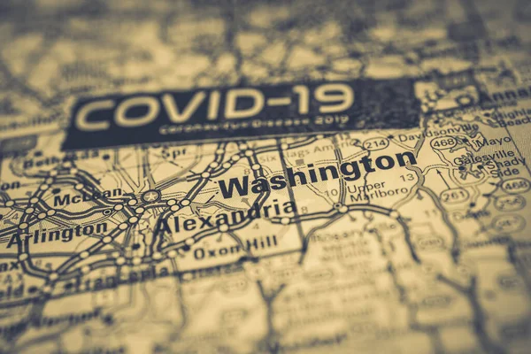 Washington Coronavirus Covid Quarentena Fundo — Fotografia de Stock