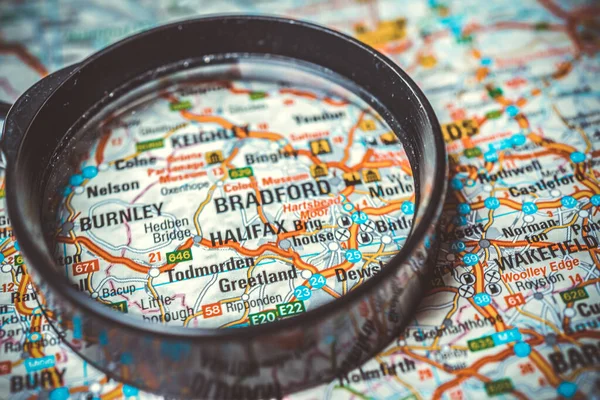 Bradford Kaart Van Europa — Stockfoto