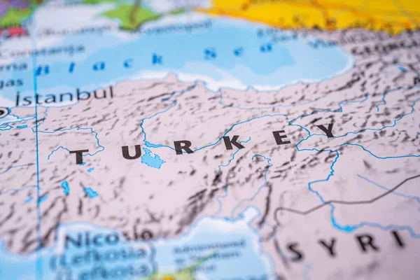 Turecko Mapě Evropy — Stock fotografie