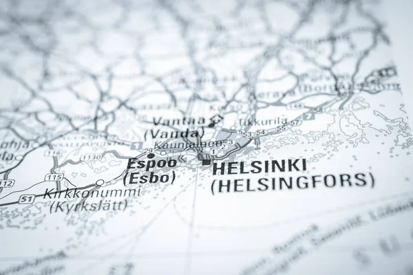ヘルシンキ ヨーロッパ地図 — ストック写真