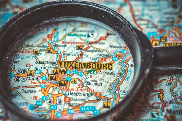 Luxemburgo Mapa Europa — Foto de Stock