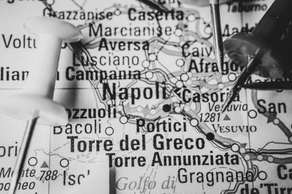 Napoli Mapa Europa —  Fotos de Stock