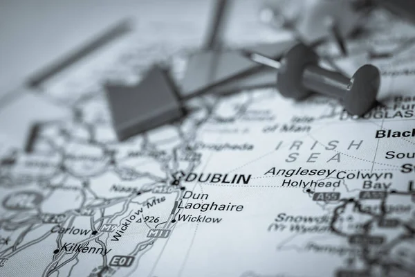 Dublin Auf Der Europa Karte — Stockfoto
