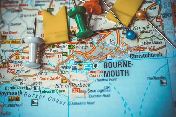 Bournemouth Auf Der Europakarte — Stockfoto