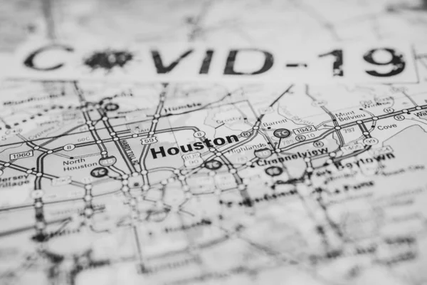 Houston Coronavirus Covid Quarantine Background — 스톡 사진