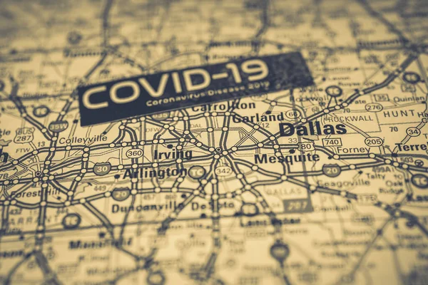 Dallas Coronavirus Covid Quarentena Fundo — Fotografia de Stock