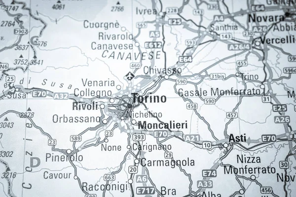 Torino Europe Map — Stock Photo, Image