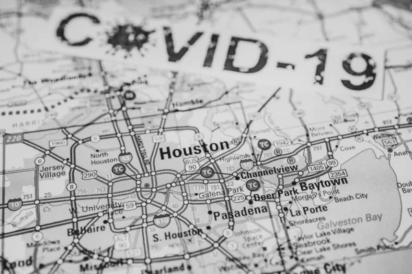 Houston Coronavirus Covid Quarantine Background — 스톡 사진