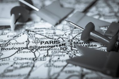 Avrupa haritasında Paris