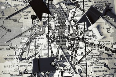 ABD haritasında Seattle