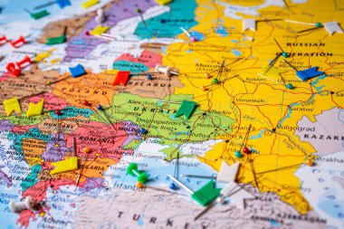 Avrupa 'nın yüksek detaylı siyasi haritası