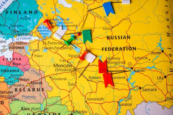 Rusian Federation Political Map Europe — Stock Photo, Image