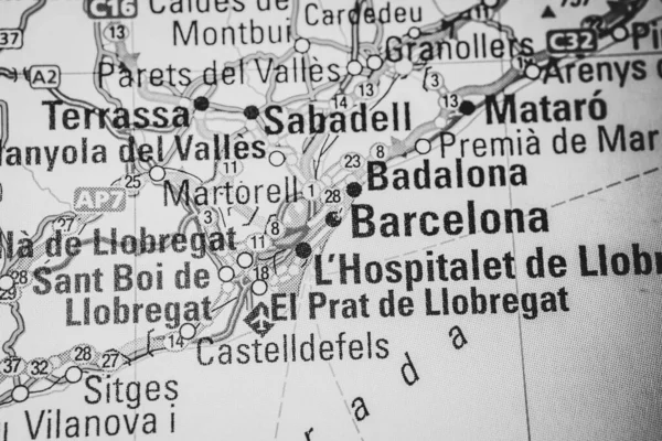 Barcelona Europe Map — Stock Photo, Image