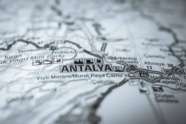 Antalya Mapě Evropy — Stock fotografie