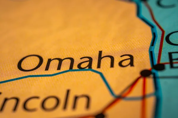 Omaha Usa Map — Stock Photo, Image