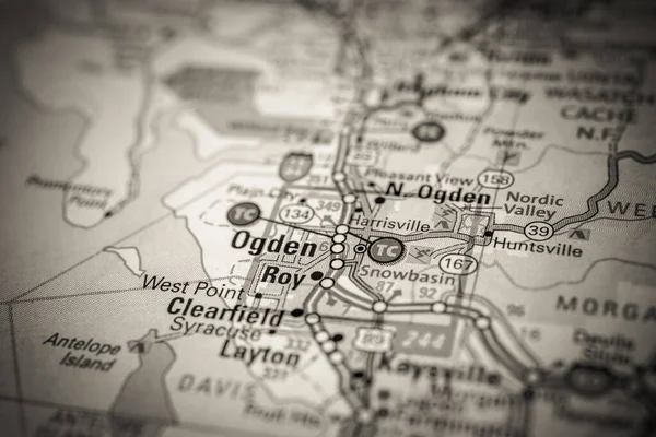 Ogden Usa Map — Stock Photo, Image