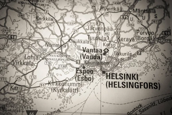 Helsinki Europa Kaart — Stockfoto