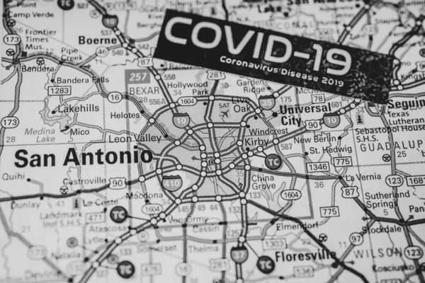 San Antonio Coronavirus Covid Karantän Bakgrund — Stockfoto