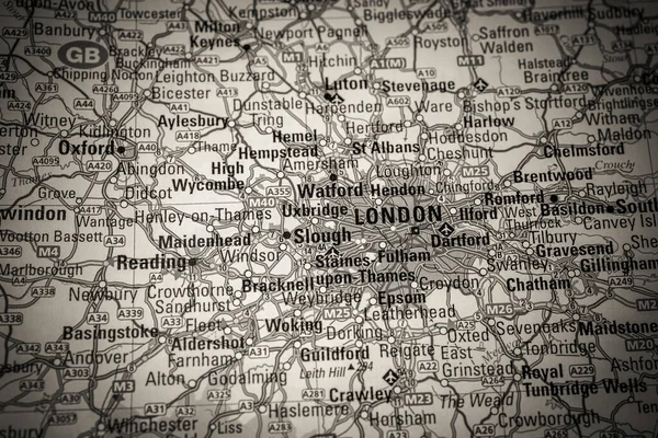 London Europe Map — Stock Photo, Image