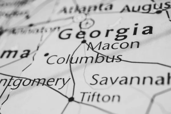 Gruzie Mapě Usa — Stock fotografie