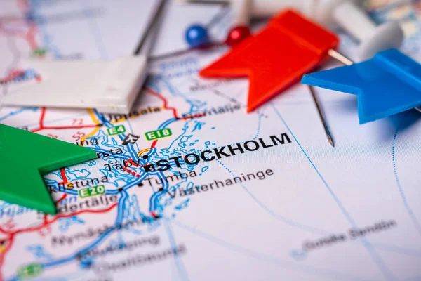Стокгольм Карті Європи — стокове фото