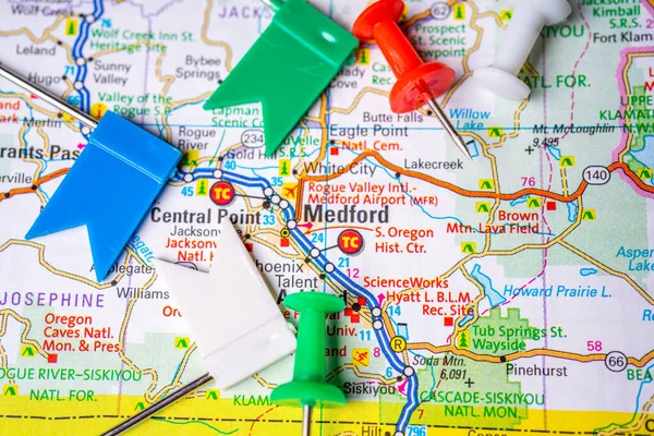 Medford Mapa Estados Unidos — Foto de Stock