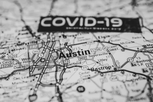 Austin Coronavirus Covid Quarentena Fundo — Fotografia de Stock