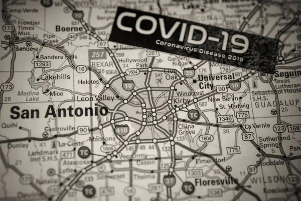 San Antonio Coronavirus Covid Quarentena Fundo — Fotografia de Stock
