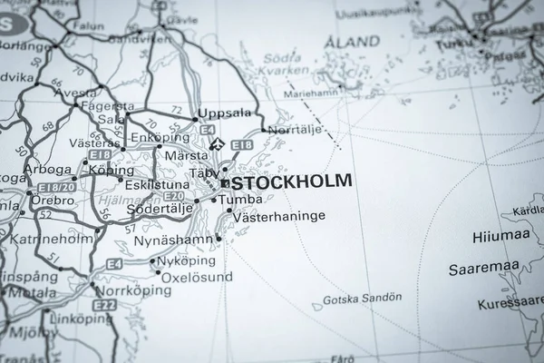 Stockholm Europa Kartan — Stockfoto