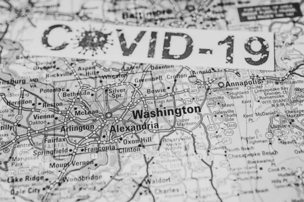 Washington Coronavirus Covid Quarantine Background — 스톡 사진