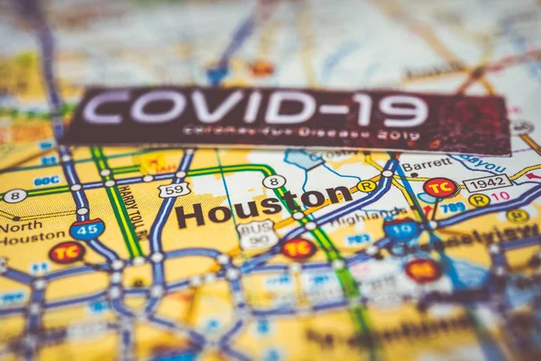 Houston Coronavirus Covid Quarentena Fundo — Fotografia de Stock