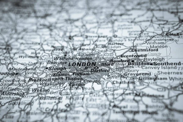 Londres Mapa Europa — Foto de Stock