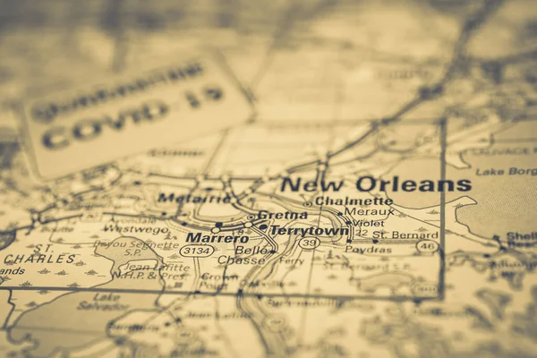 New Orleans Coronavirus Covid Quarantine Background — 스톡 사진