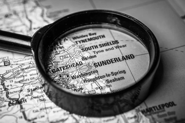 Sunderland Een Kaart Van Europa Achtergrond — Stockfoto