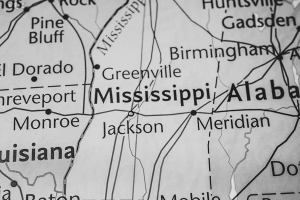 Mississippi Abd Haritasında — Stok fotoğraf