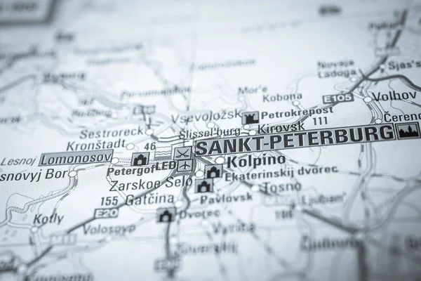 San Petersburgo Mapa Europa — Foto de Stock
